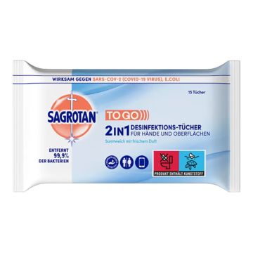 Sagrotan 2in1 Desinfektions-tücher 15 St