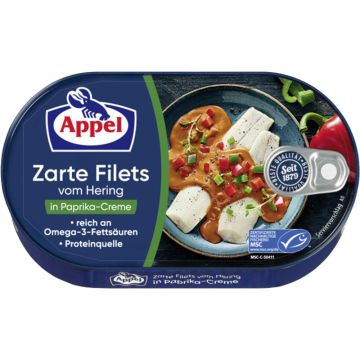 Appel Zarte Filets vom Hering in Paprika-Creme