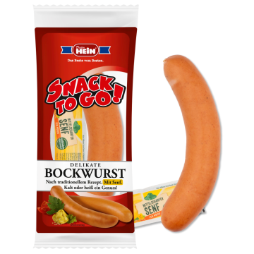 Delikate Bockwurst mit Senf