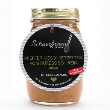 Pfeffer-Geschnetzeltes vom Duress Schwein
