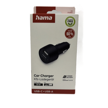 Hama KFZ-adapter C+A 30W