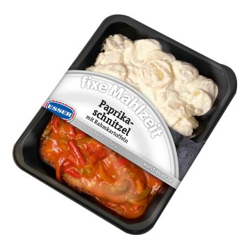 Paprikaschnitzel mit Rahmkartoffeln