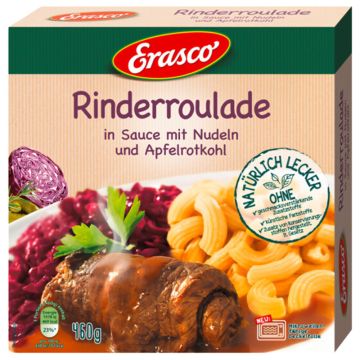 Erasco Rinderroulade mit Nudeln und Apfelrotkohl