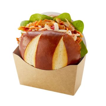 Bauer Funken Laugenbrötchen mit Pulled Pork