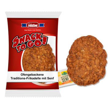 Ofengebackene Traditions-Frikadelle mit Senf