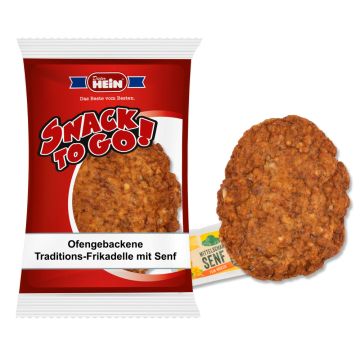 Ofengebackene Traditions-Frikadelle mit Senf