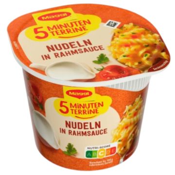 Maggi 5 Minuten Terrine Nudeln in Rahmsauce
