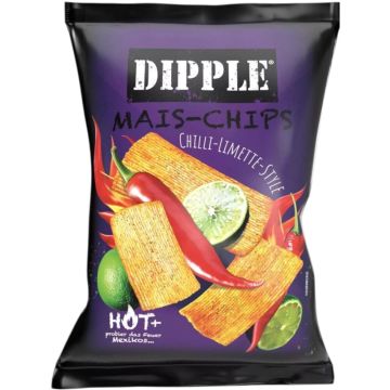 Dipple Mais-Chips - Chilli Limette 90g