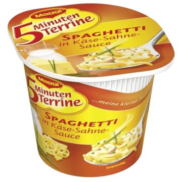 Maggi 5 Minuten Terrine Spaghetti in Käse Sahne Sauce