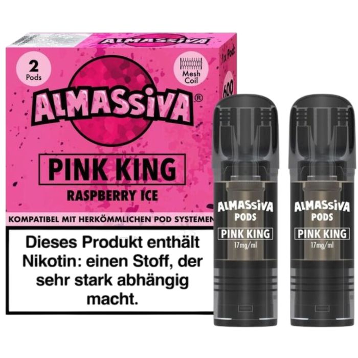 Al Massiva Pod Pink King 17mg/ml - Raspberry Ice Al Massiva Pod Pink King 17mg/ml - Raspberry Ice