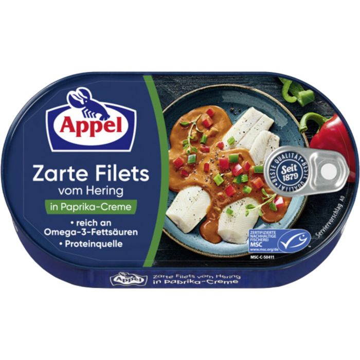 Appel Zarte Filets vom Hering in Paprika-Creme