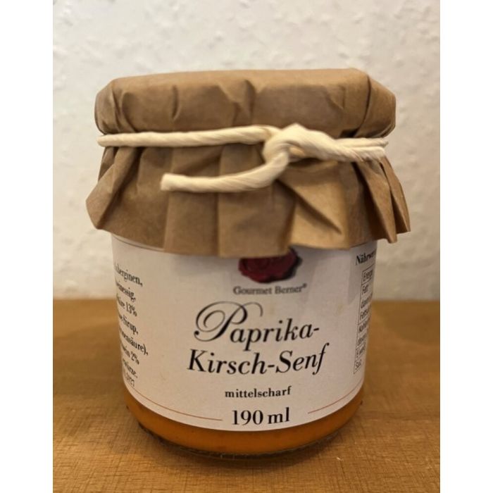 Gourmet Berner Paprika-Kirsch Senf Mittelscharf Gourmet Berner Paprika-Kirsch Senf Mittelscharf