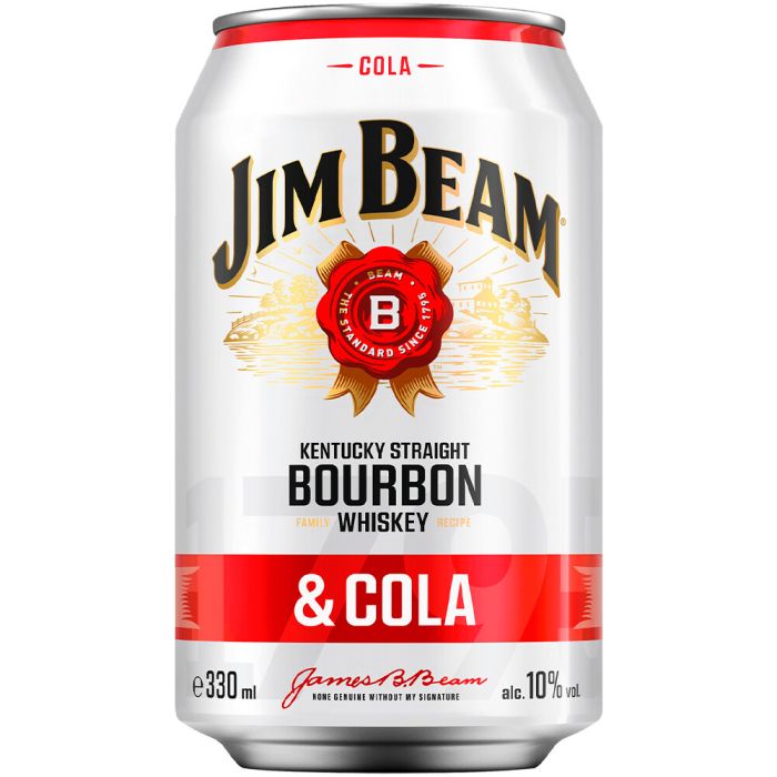 Jim Beam Bourbon & Cola 10% Wiskey Jim Beam Bourbon & Cola 10% Wiskey