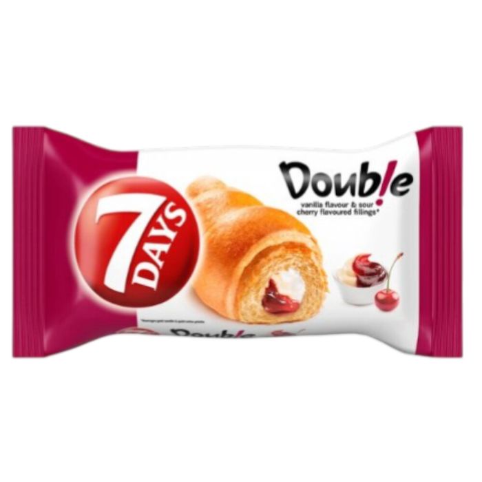 7 DAYS Double Croissant Vanille-Sauerkirsche
