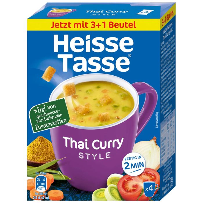Heisse Tasse Thai Curry 3+1 Beutel