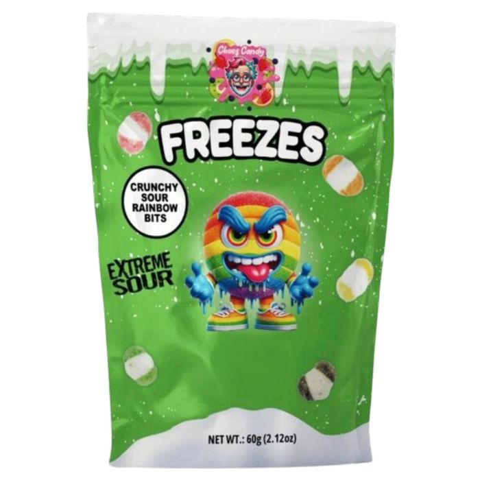 Chaos Candy Freezes Crunchy Sour Rainbow Bites Extreme Sour