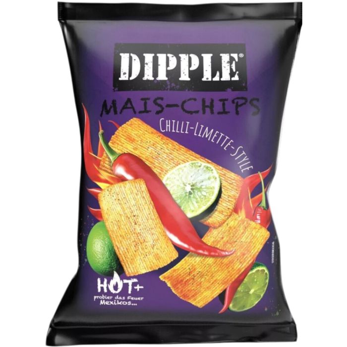 Dipple Mais-Chips - Chilli Limette 90g