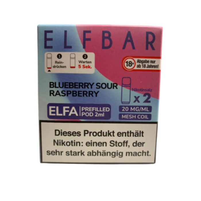 ELFA Pod Blueberry Sour Raspberry 20mg ELFA Pod Blueberry Sour Raspberry 20mg